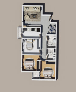 Résidences ARCADIA - Bouskoura - APP rez de chaussée immeuble B02 - 75m²